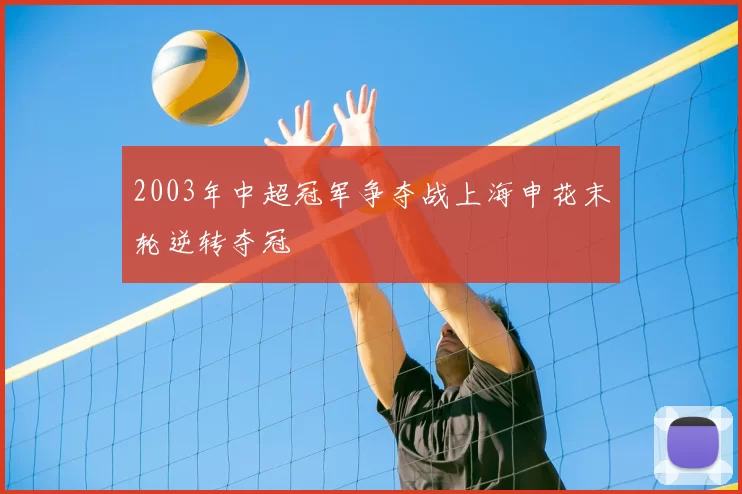 2003年中超冠军争夺战上海申花末轮逆转夺冠